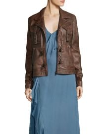 Haute Hippie Blondie Open Lace-Back Leather Jacket   Neiman Marcus at Neiman Marcus